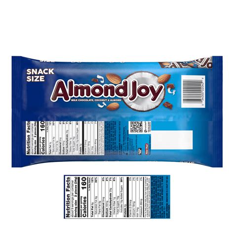 almond joy snack size nutrition.